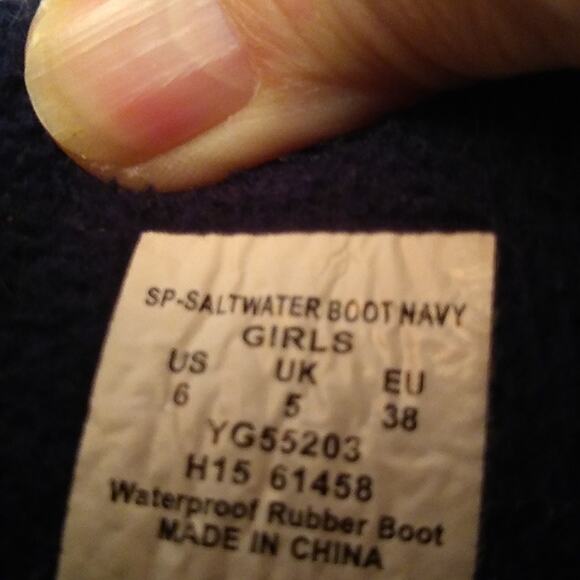 Sperry Topsiders Rainboot Girls Size 6 Blue And Brown... - Picture 6 of 7